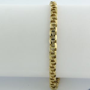 14k geel gouden schakelarmband  - 18,5 cm lang kopen? Bied vanaf 500!