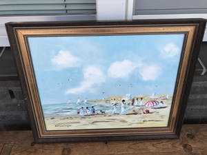 Henk Poeder - Vrolijk Strandgezicht bij Scheveningen kopen? Bied vanaf 100!