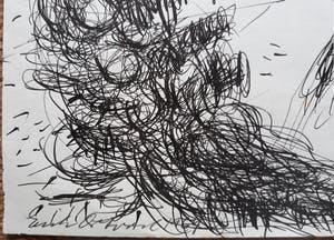 Erik Ortvad - Vogel, inkttekening kopen? Bied vanaf 125!