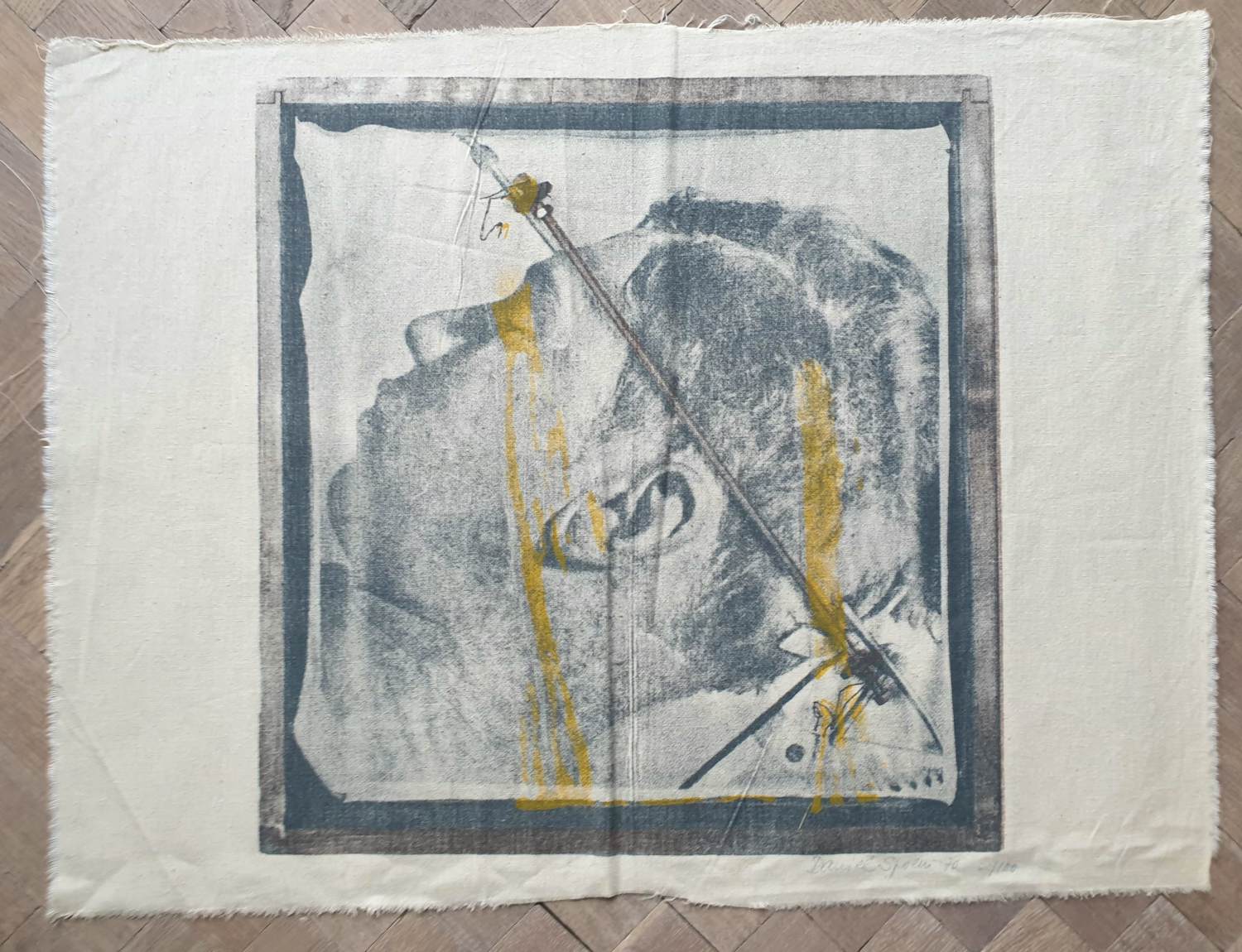 Daniel Spoerri - Schussrichtungsstab - Seriegrafie op kaasdoek - 1970 - editie -/100 kopen? Bied vanaf 350!