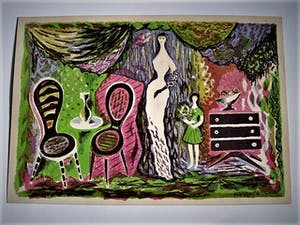 Dick Elffers - Mooie Jaren 50 KleurenLitho "Moeder en dochter" proefdruk kopen? Bied vanaf 27!