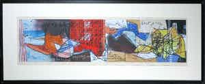 Mohammed Quraish - Zeefdruk, Flying II - Ingelijst (Groot verkocht voor € 50!
