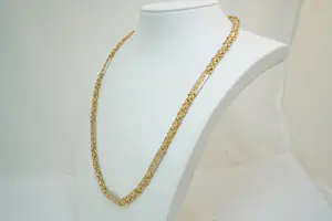 10 - Opvallend vormgegeven 18 karaat bi-color gouden Konings collier - LANG! kopen? Bied vanaf 4800!