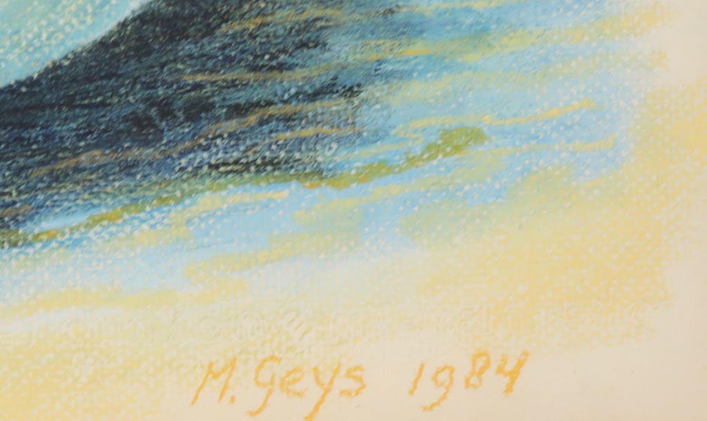 Mareike Geys - Mareike Geys: Pasteltekening, Vier slapende golven kopen? Bied vanaf 1!