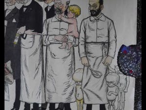 Niet of onleesbaar gesigneerd - karikaturen van artsen van de Medische Faculteit in Parijs. kopen? Bied vanaf 1!