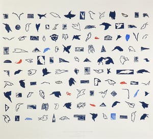 Hans Waanders - Sjabloondruk, Stempelverzameling III - Ingelijst (Groot) kopen? Bied vanaf 50!