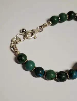 Nieuwe Armband van natuurlijke turquoise en groene Jade kopen? Bied vanaf 80!