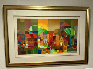 Ton Schulten - Zeefdruk - Mozaïekstad Nr. 164 - Ingelijst (Groot) kopen? Bied vanaf 850!