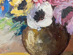 Niet of onleesbaar gesigneerd - boeket met korenbloemen kopen? Bied vanaf 1!