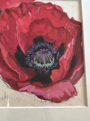 Alberta Johanna Meijer-Smetz - fijn stilleven met klaproos kopen? Bied vanaf 55!