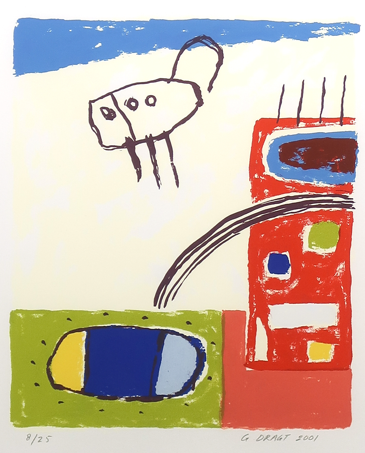 Gijs Dragt - Zeefdruk, Black Box XVIII - Ingelijst kopen? Bied vanaf 20!