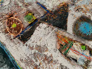 Hannes Postma - grote 1962 gemengde techniek (pastel, klei, acrylverf ea) "Self absorbed" kopen? Bied vanaf 84!