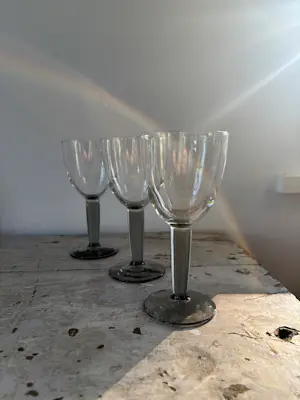Bormioli Rocco - Set van 3 wijnglazen met geribbelde voet uit de jaren 60 kaufen? Bieten Sie von 38!