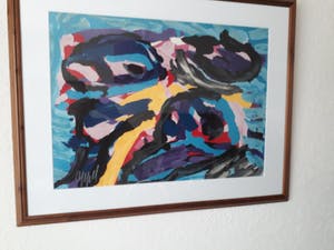 Karel Appel - 3 faces into clouds kopen? Bied vanaf 400!