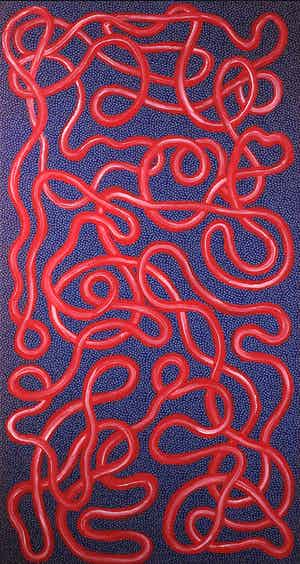 Hans van Gestel - Acryl op textiel, Zonder titel (Groot) verkocht voor € 100!