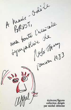 Karel Appel - Street Art, publicatie met originele tekening verkocht voor € 195!