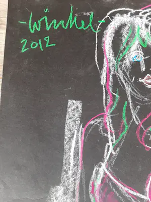 Michael Winkel - Krijttekening, vrouwelijk schoon kopen? Bied vanaf 35!