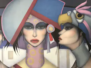 Jef van Tuerenhout - Mooi kleurrijk werk - Vrouwenhoofden kopen? Bied vanaf 55!