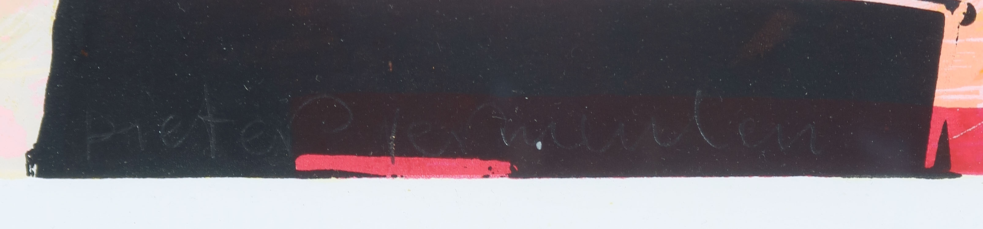 Pieter Vermeulen - Zeefdruk, Vaasverhaal - Ingelijst kopen? Bied vanaf 35!