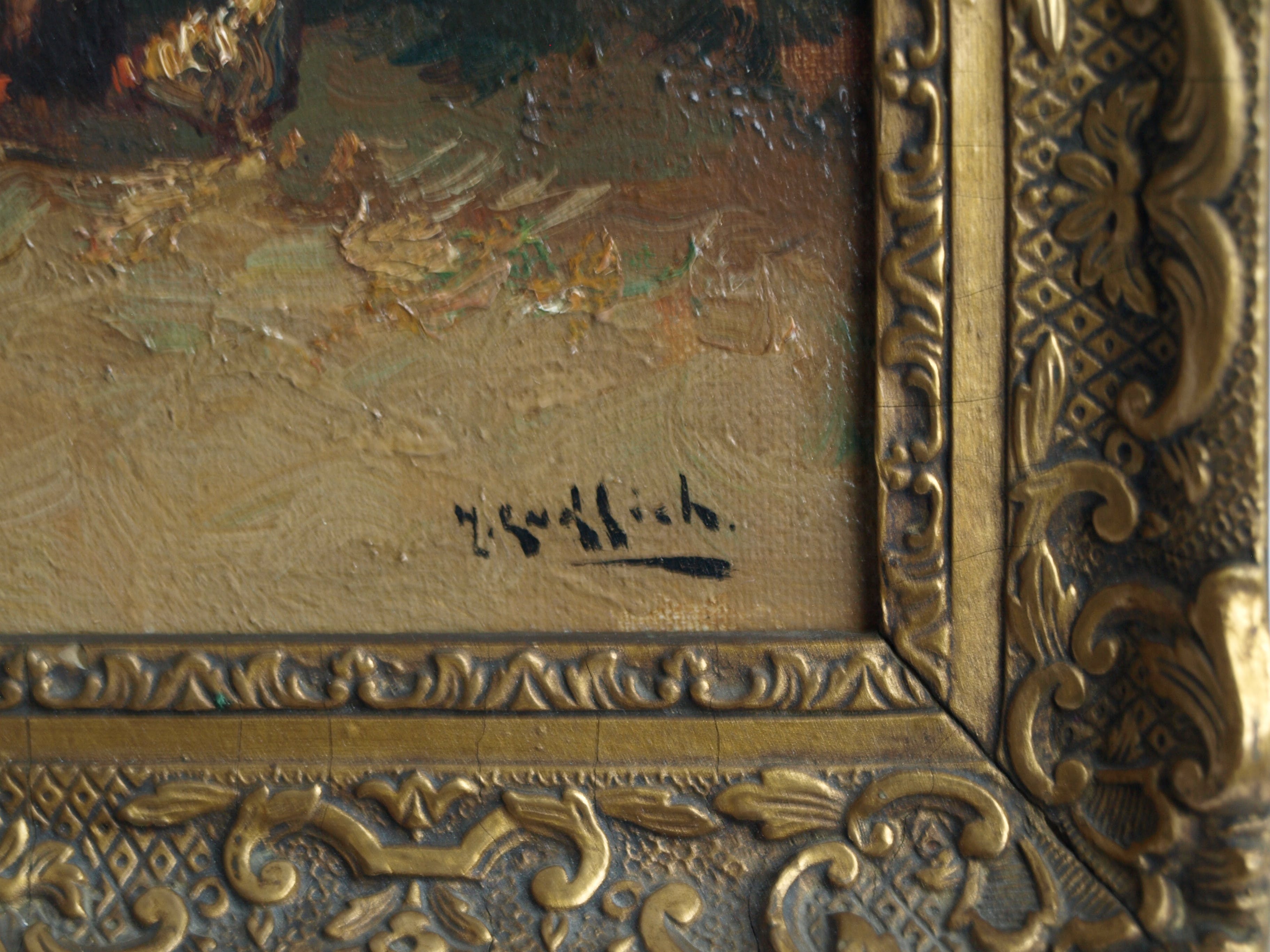 Jan Simon Knikker (sr.) - onder pseudoniem H. Endlich, Boerenerf – gesigneerd & ingelijst kopen? Bied vanaf 1!