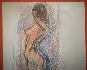 Paul Gabriel Hubert - Naakt. Staande vrouw. kopen? Bied vanaf 59!