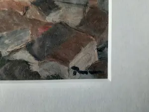 Jasper Pasman - Olieverf op papier, zicht op de Eifeltoren. kopen? Bied vanaf 40!