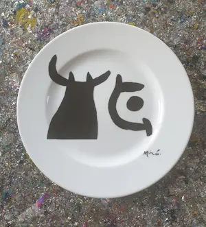 Joan Miro - Obra Original de Joan Miro - 2 porseleinen borden - 2001- Diameters 30 cm kopen? Bied vanaf 80!