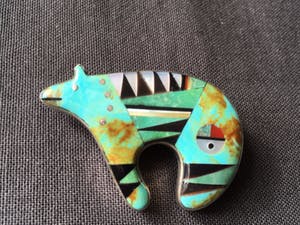 1e gehalte Zilver - Kleurrijke broche in de vorm van een gestileerd dier kopen? Bied vanaf 1!