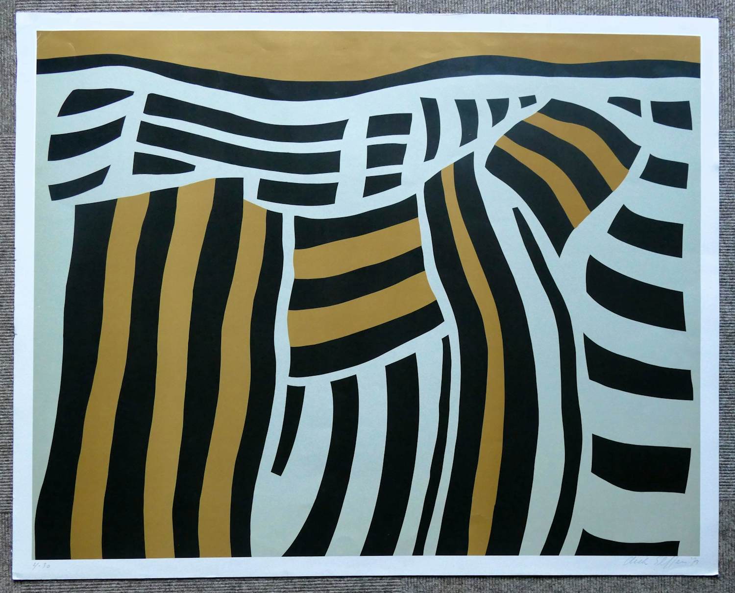 Dick Elffers - Zeefdruk : Landschap 1970 kopen? Bied vanaf 65!