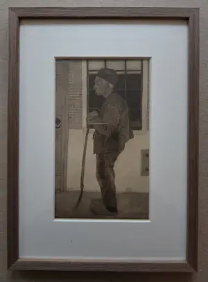 Jan Mankes - Twee maal boerenknecht. Ingelijst. kopen? Bied vanaf 20!