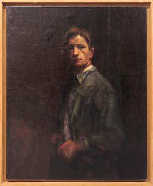 Bram van Velde - Olieverf op doek, Portret van Geer van Velde - Ingelijst (Groot) verkocht voor € 1!