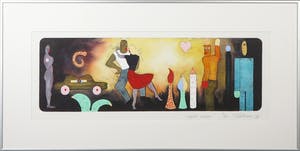 Hollie Witteveen - Gemengde druktechniek, Night Dance - Ingelijst kopen? Bied vanaf 20!