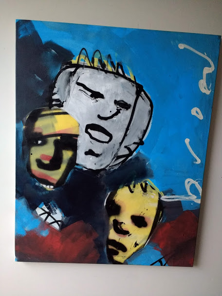 Herman Brood - schilderij, Three, gesigneerd + HBM certificaat kopen? Bied vanaf 3300!