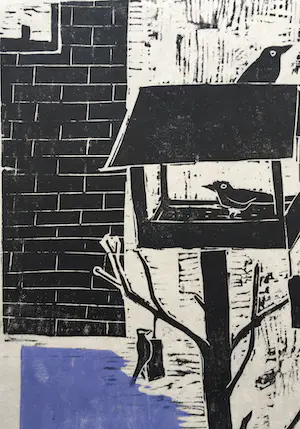 Jeanne Bieruma Oosting - linosnede - Vogelhuisje kopen? Bied vanaf 365!