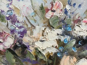 Niet of onleesbaar gesigneerd - Pot met bloemen kopen? Bied vanaf 1!