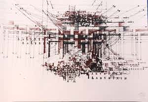 Gerti Bierenbroodspot - Litho XXL _ Labyrinth- oplage 150 verkocht voor € 75!