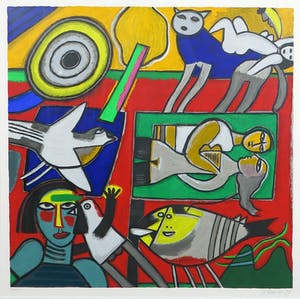 Corneille - Zeefdruk, Zonder titel- Ingelijst (Groot) kopen? Bied vanaf 250!