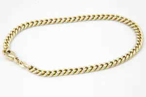 Elegante 14 karaats geel-gouden dames armband met gourmette schakel kopen? Bied vanaf 360!