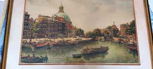 Cornelis Brandenburg - Stadsgezicht op Amsterdam verkocht voor € 70!