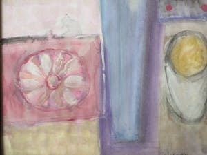 Will Leewens - Abstracte compositie in vormen - Aquarel kopen? Bied vanaf 1!