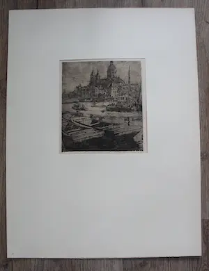 Pieter Dupont - ets: St Nicolaaskerk, Amsterdam - 1895 + certificaat kunsthandel Borzo kopen? Bied vanaf 125!