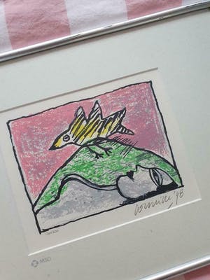 Corneille - gesigneerde zeefdruk in prachtige staat , met passe-partout kopen? Bied vanaf 140!