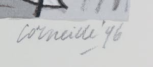 Corneille - Zeefdruk, Femme et oiseau kopen? Bied vanaf 1!