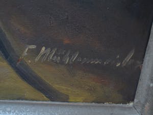 Niet of onleesbaar gesigneerd - Olieverf op doek , “Portret Paard” – gesigneerd & ingelijst kopen? Bied vanaf 10!