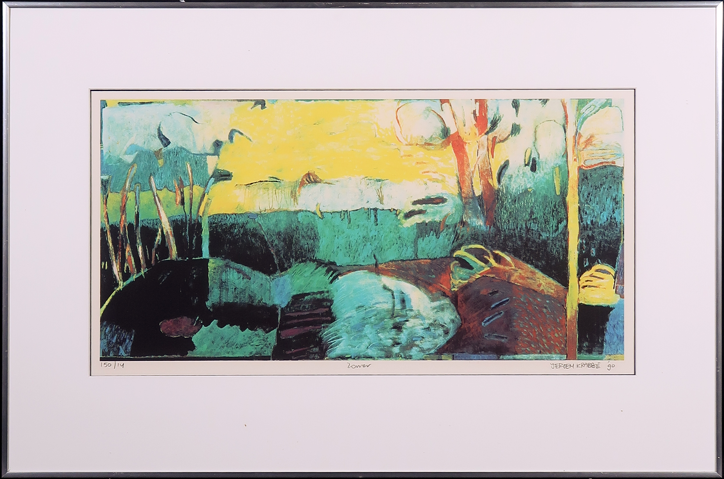 Jeroen Krabbe - Litho, Zomer - Ingelijst kopen? Bied vanaf 90!