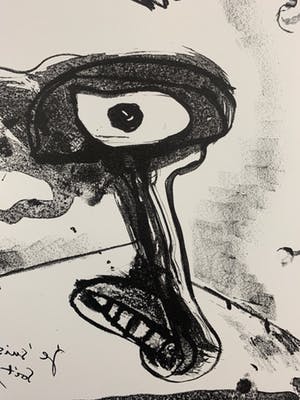 Lucebert - Grote kleurenlitho - zonder titel - 1988 (Kleine oplage) kopen? Bied vanaf 300!