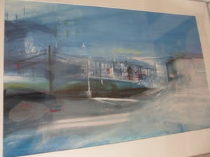 Bert Bruijn - Prachtig werk van Bert Bruijn: Gouache (groot), gesigneerd '1986'. Ingelijst. kopen? Bied vanaf 40!