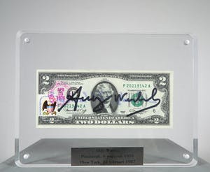 Andy Warhol - Handgesigneerde 2 Dollar Bill kopen? Bied vanaf 1!