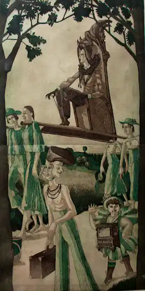 Cees Landsaat - ets/aquatint: De parade III - 1977 verkauft für € 49!