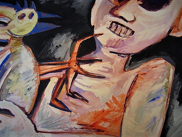 Ruud Cornelisse - Krachtige post CoBrA Gouache "Vogel met Figuur" 1985 gesigneerd kopen? Bied vanaf 1!